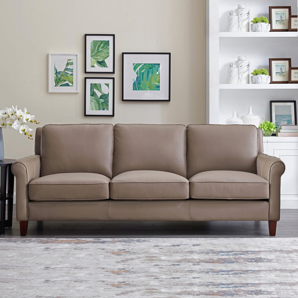 Bliss Luxe Cream Top-Grain Leather Sectional - 4 Seat Configuration -  Wallaroo's Furniture & Mattresses