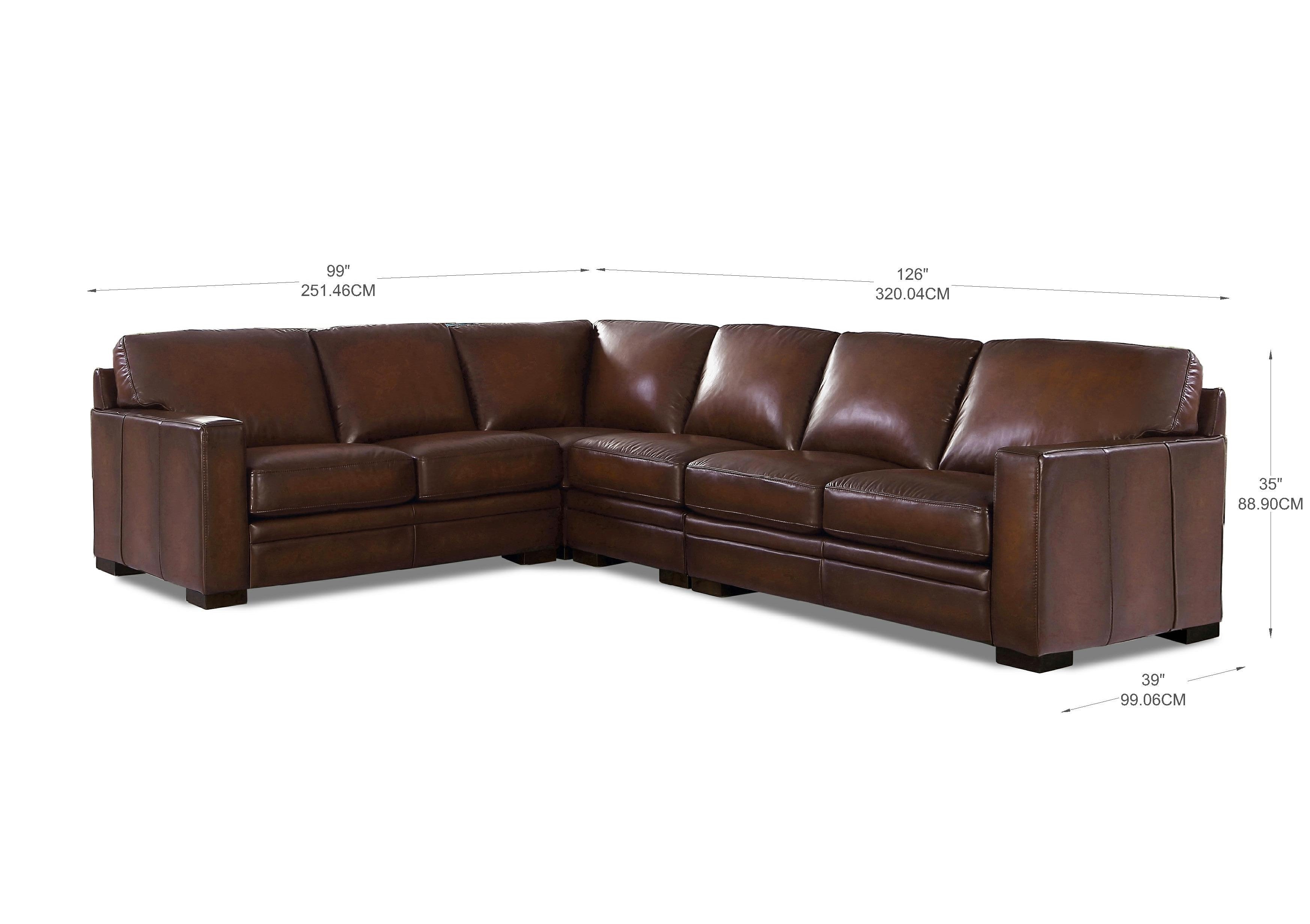 luca leather sectional sofa