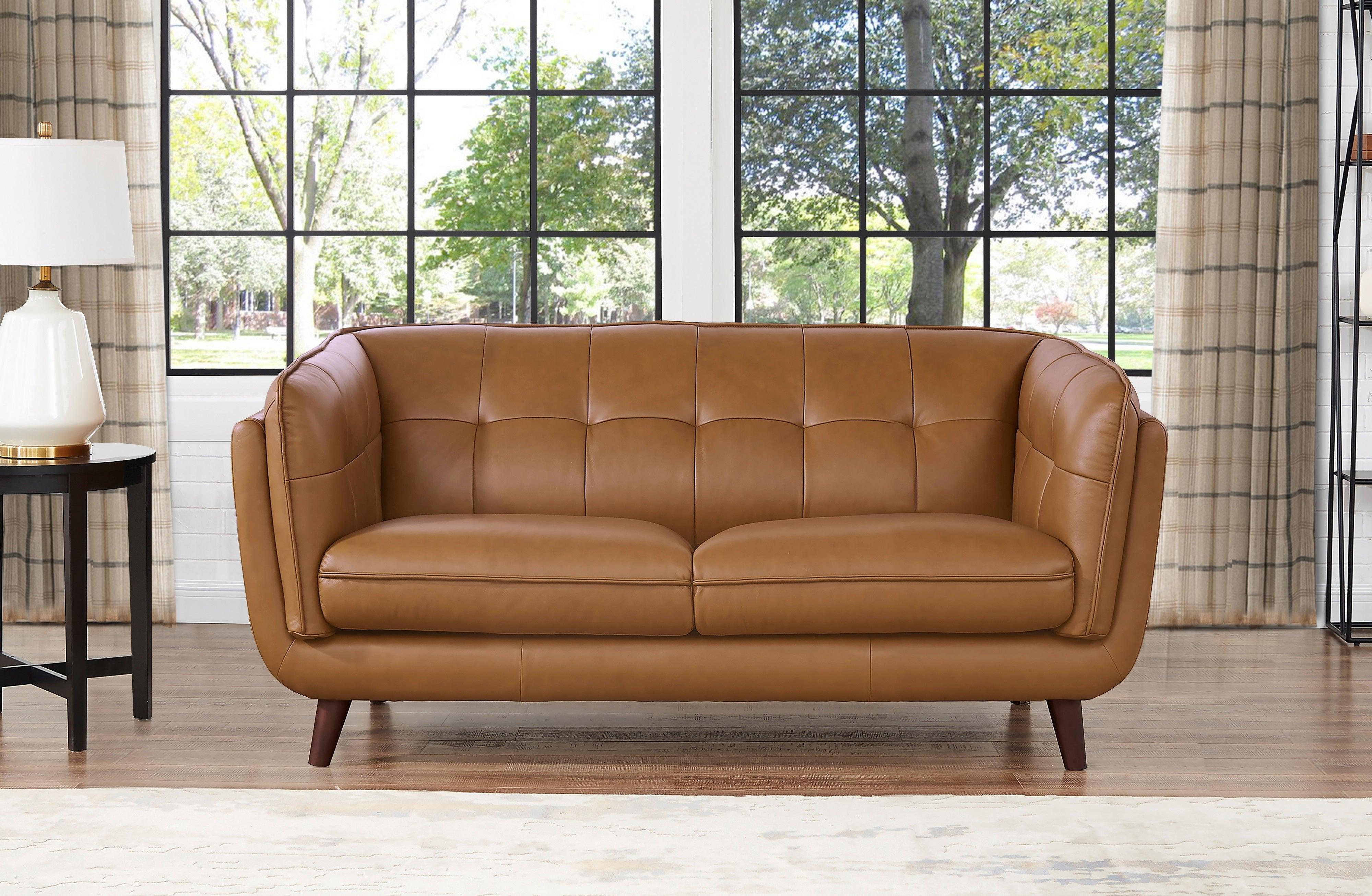 prospera home leather sofa