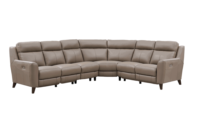 Fresno Top Grain Leather Power Sectional