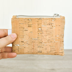 coin purse with real cork leather