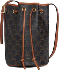 celine drawstring small triomphe canvas bag