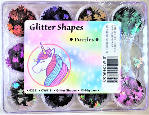 Glitter Shapes - Multi-Color Unicorn Shapes Kit – iConnectWith Glitter