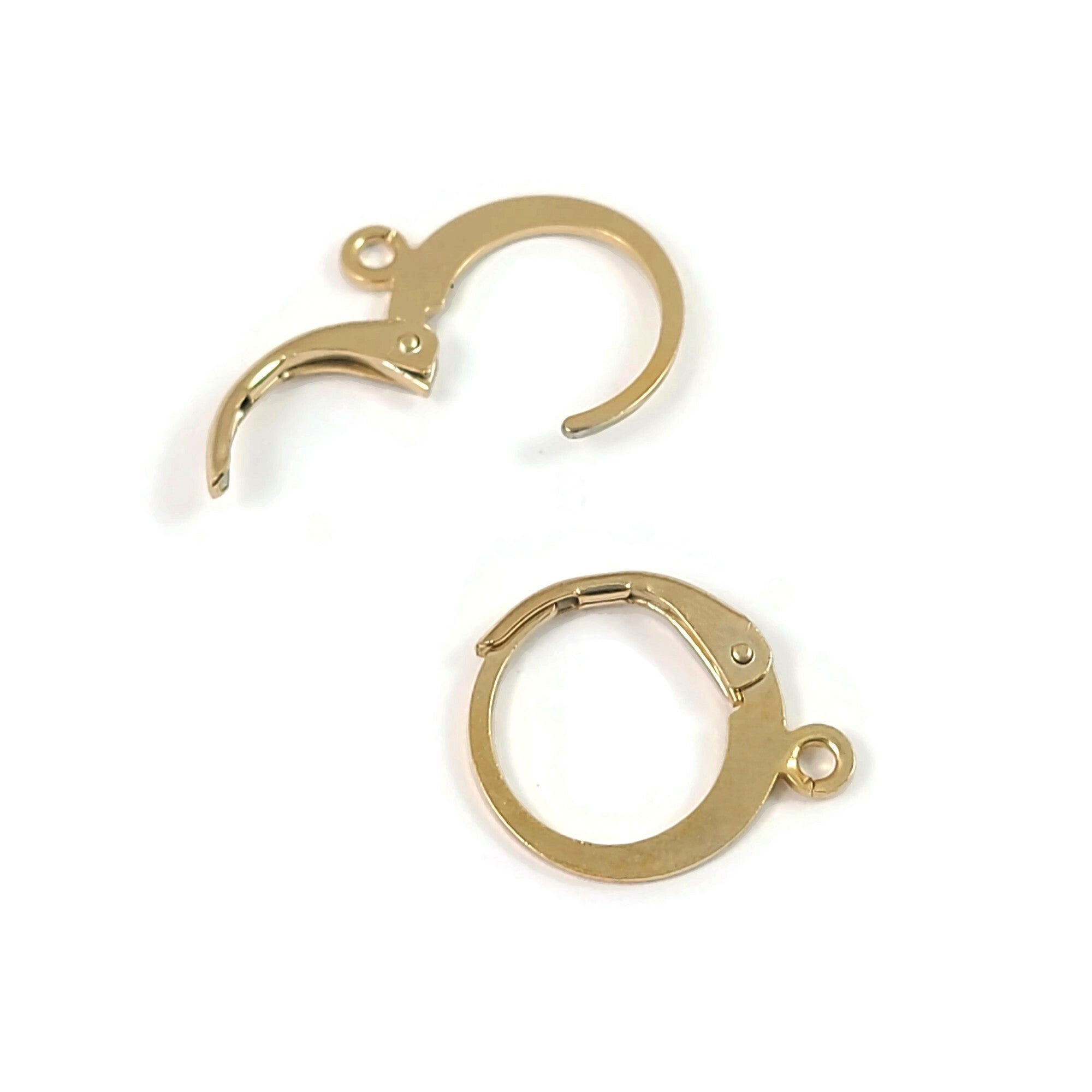 18k Golden Plated Stainless Steel Earring Hooks Fish Hooks - Temu