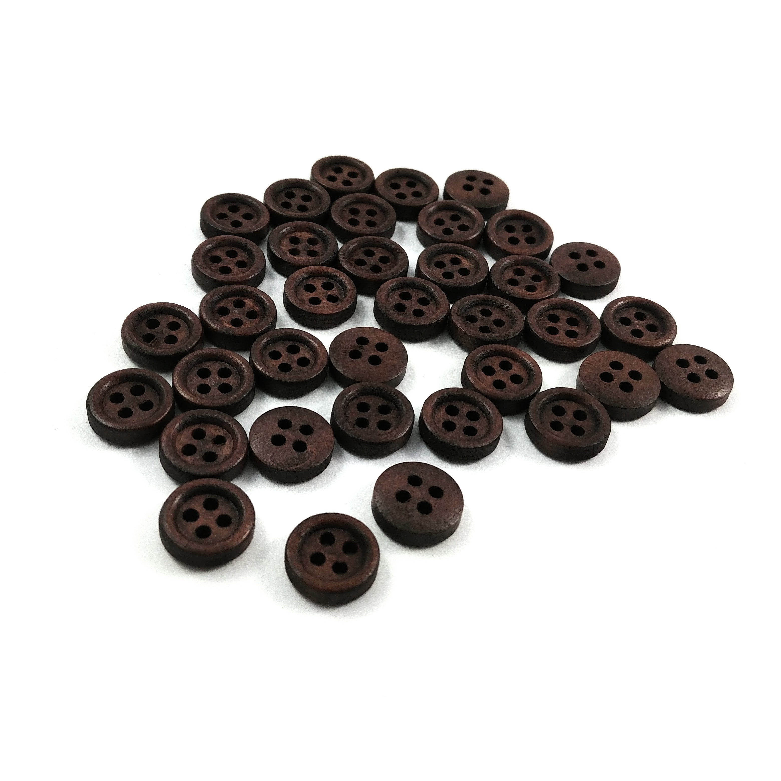 Dill Buttons 150360 Tiny Black Shank button 7 mm - HeartStrings Yarn Studio