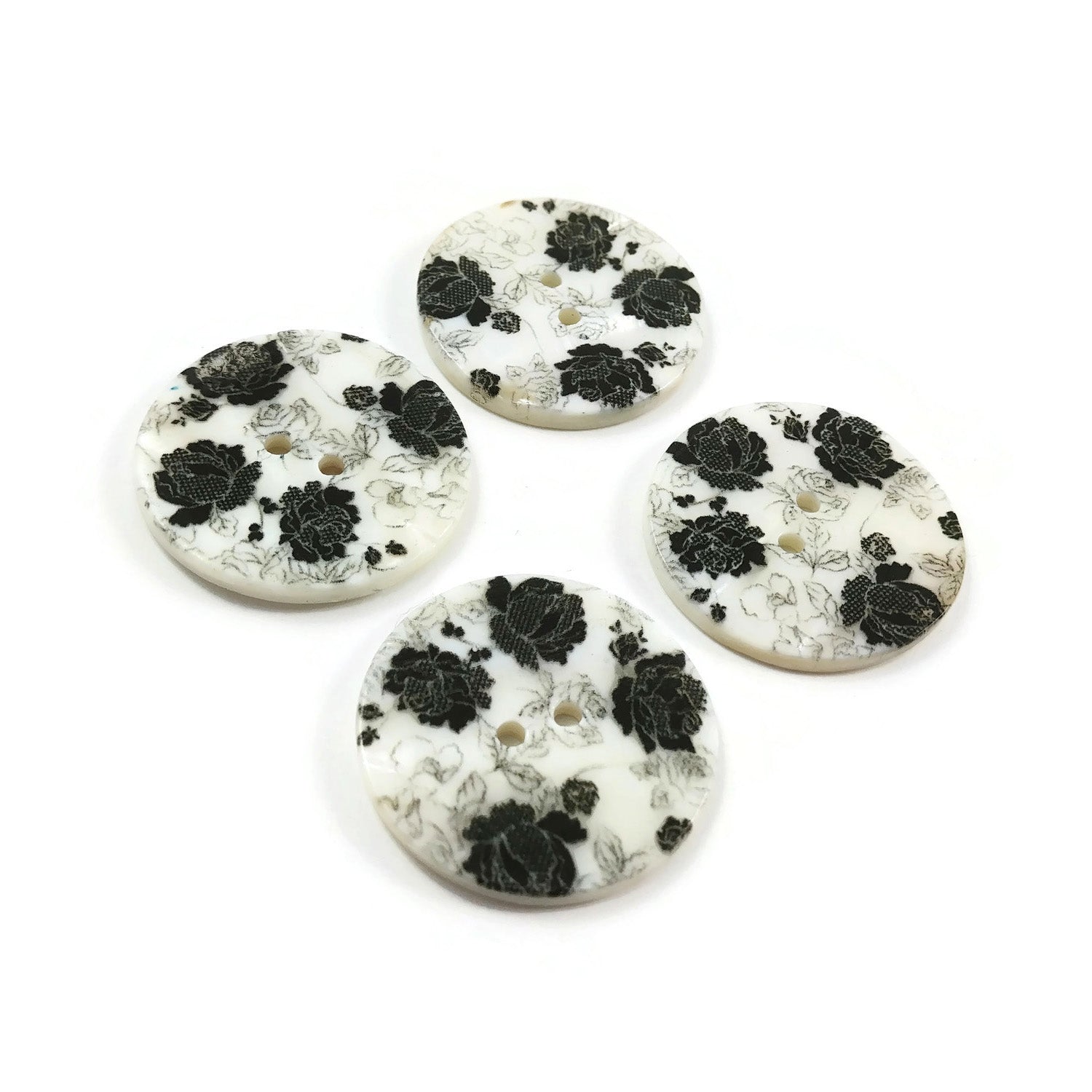 Small White Pearl Shell Flower Buttons 1/2 Pack of 6 #BN651-B – The Button  Bird