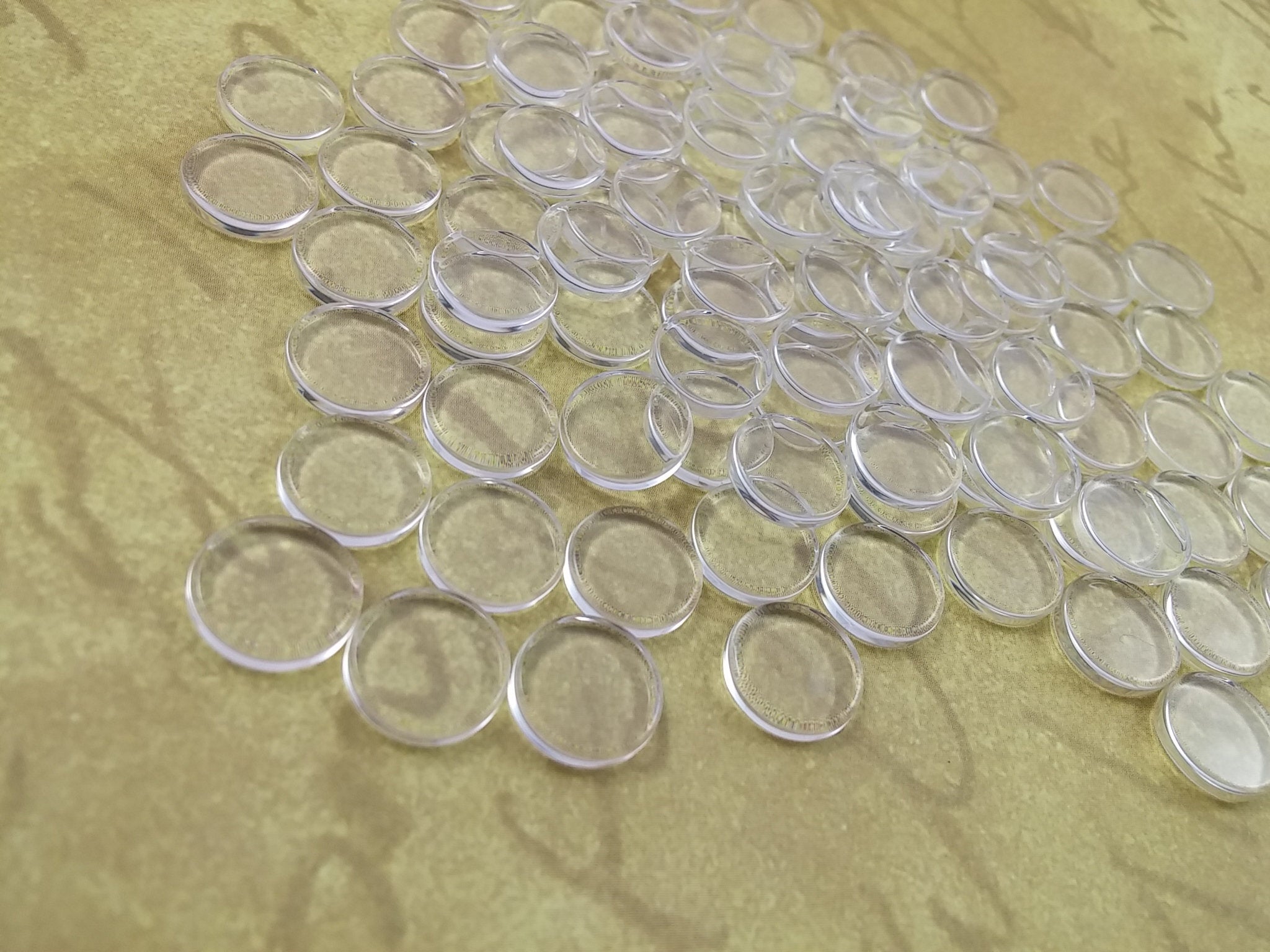 Round Clear Glass Cabochons, Flat back dome inserts for jewelry making