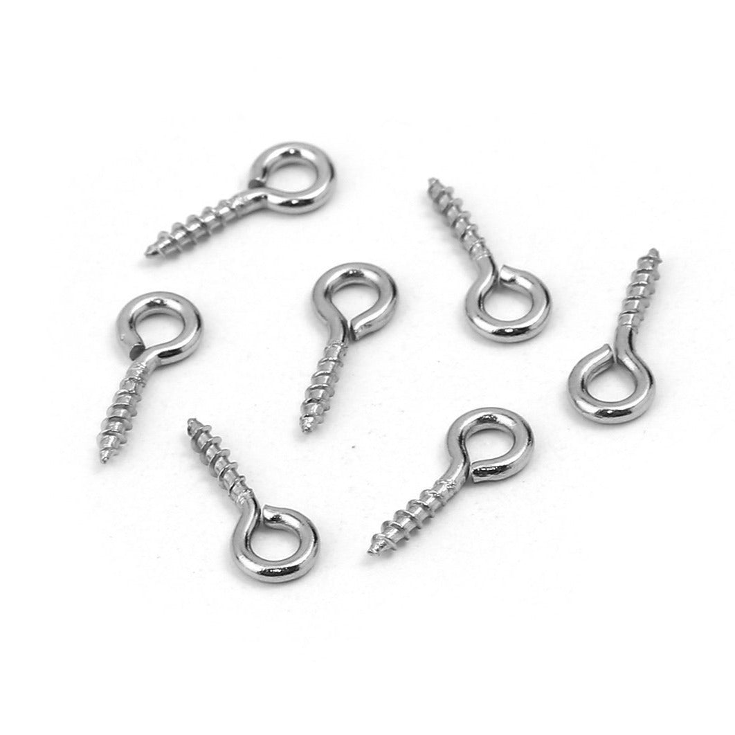 10pcs Stainless Steel Pendant Pinch Bail Clasps Necklace Hooks