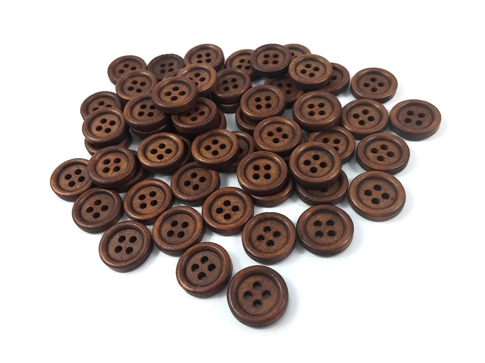 Brown Wooden Buttons By Loops & Threads®