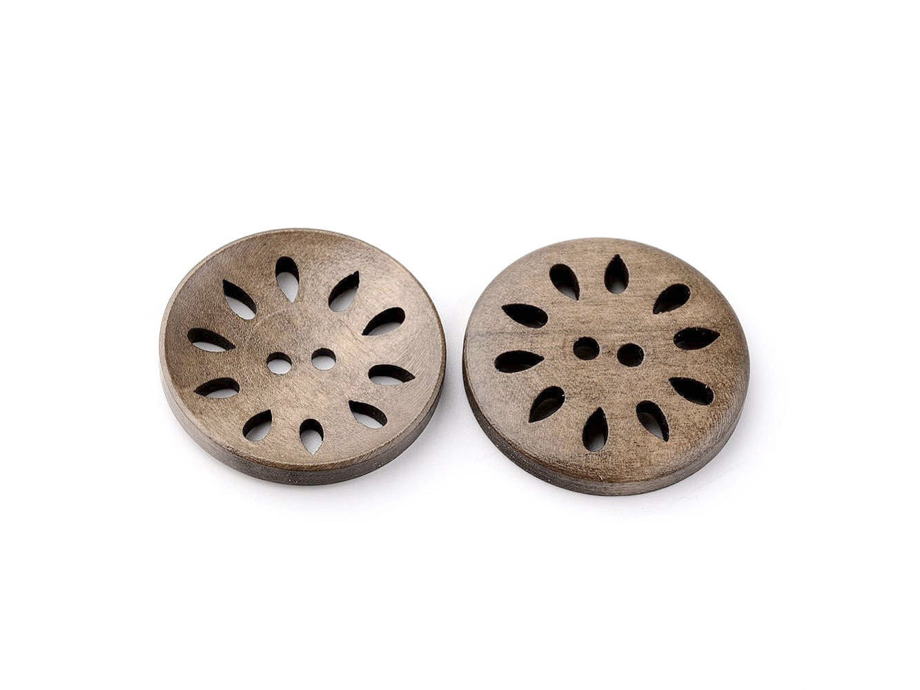 6 wooden Toggle Buttons - 4 x 1.2 cm