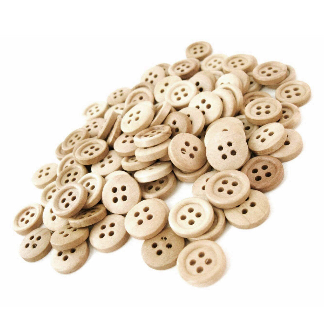 Dark brown Wooden Sewing Buttons 30mm - set of 6 natural wood buttons