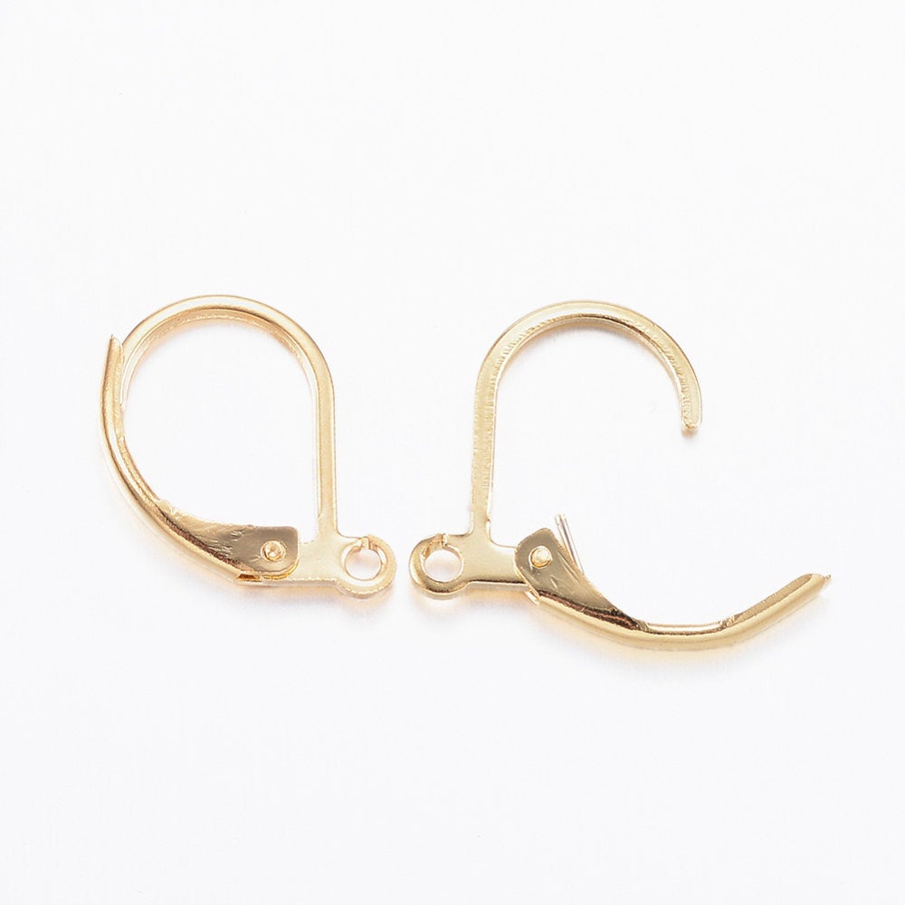 10pcs Gold Round Leverback Earring Hooks With 7 Loops, Earring Finding  Wholesale GB-3454 