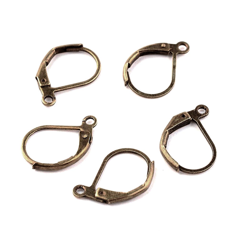 Nickel free earring hooks, Gold and silver brass ear wire