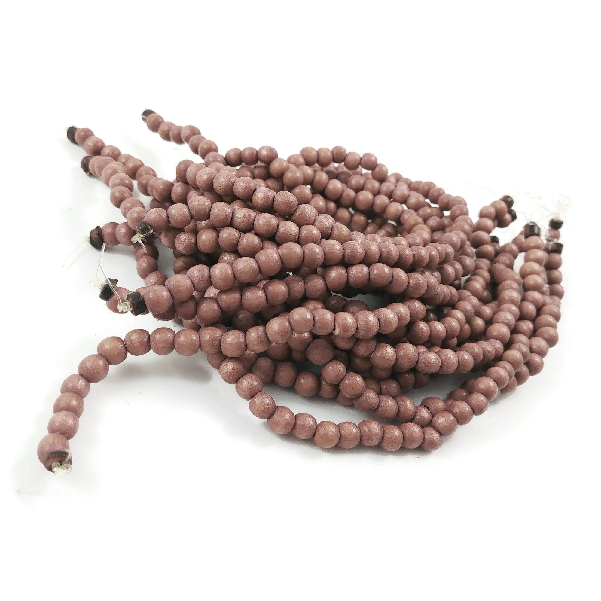 Ebony beads 6mm, 8mm, 10mm - Natural Mala Wooden Bead - Jewelry making