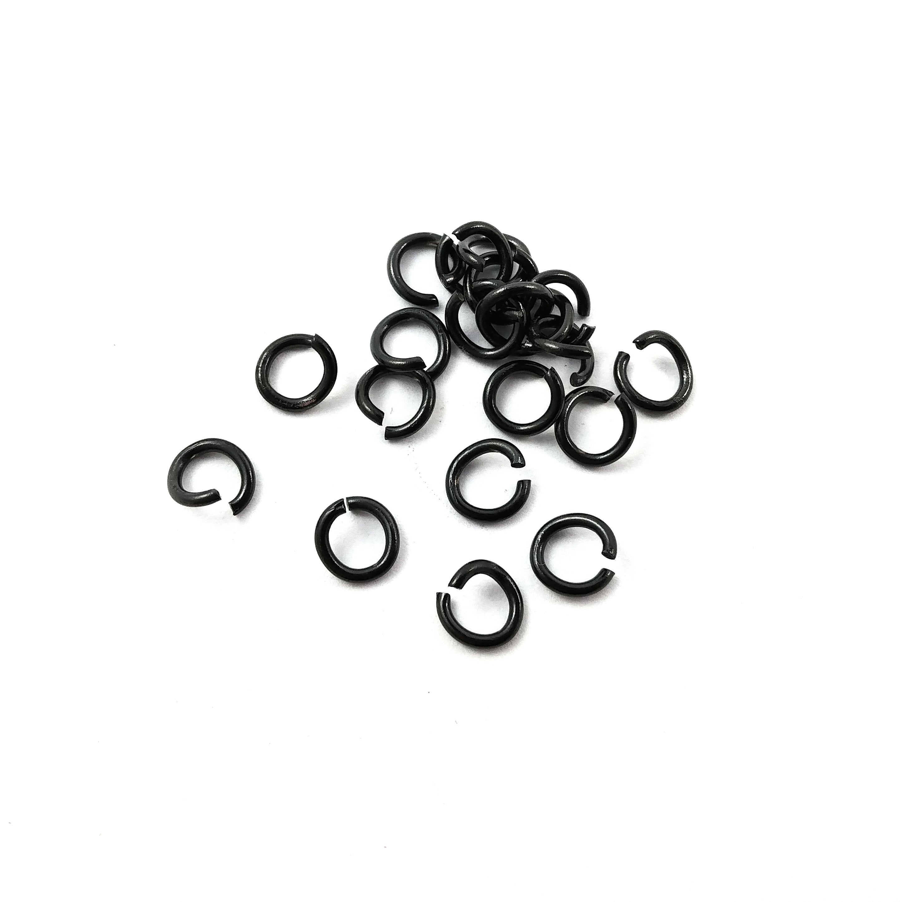 Jump Rings,100Pcs Black Open jumprings,10x1mm Metal Jump Rings,Link  ,Connector Jump Rings, Earrings Jewellery Findings