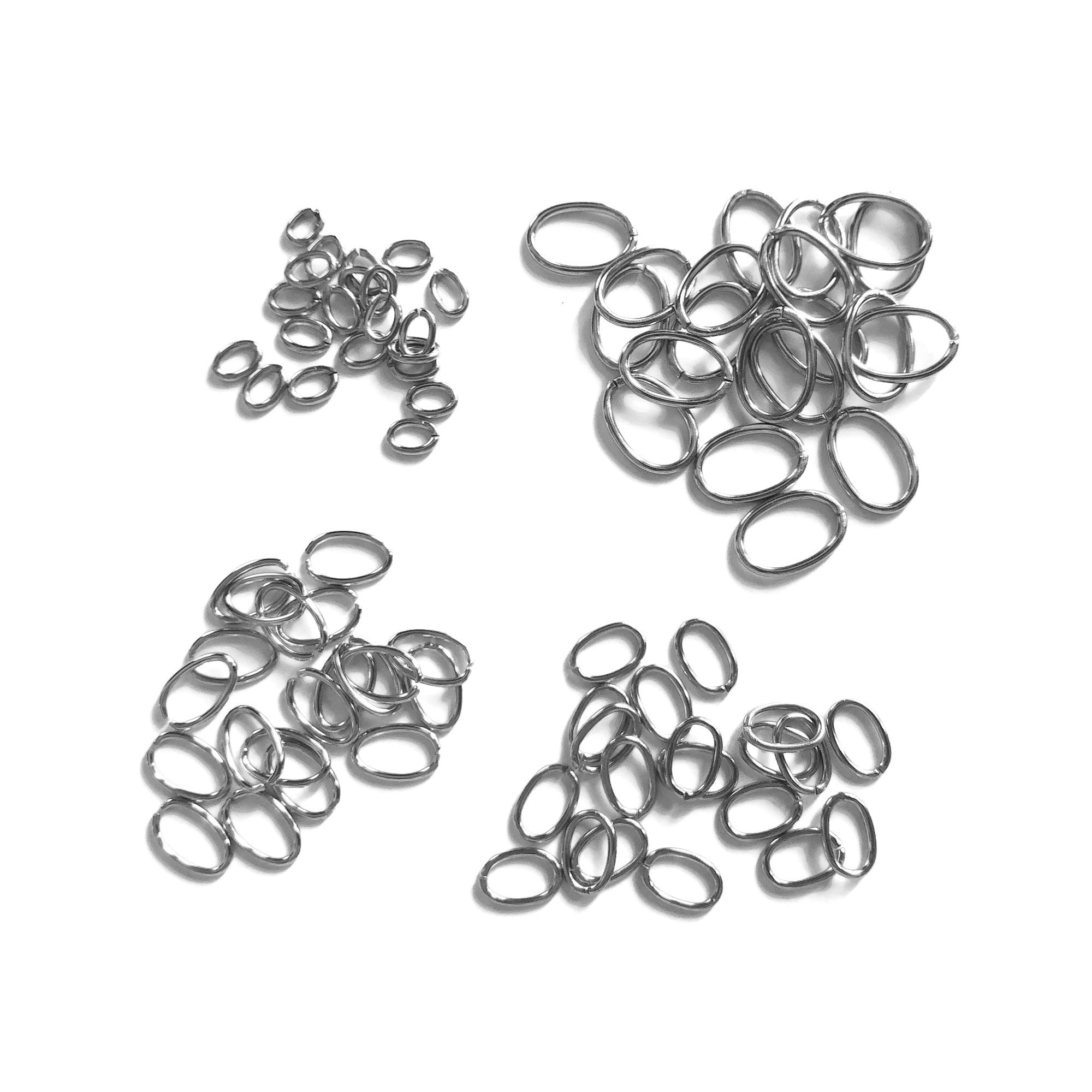 TOAOB 2300pcs Silver Jump Rings for Jewelry Making Open Jump Rings 3mm 4mm  5mm 6mm 7mm 8mm 10mm Jewelry Making Supplies with Opener Tool for DIY