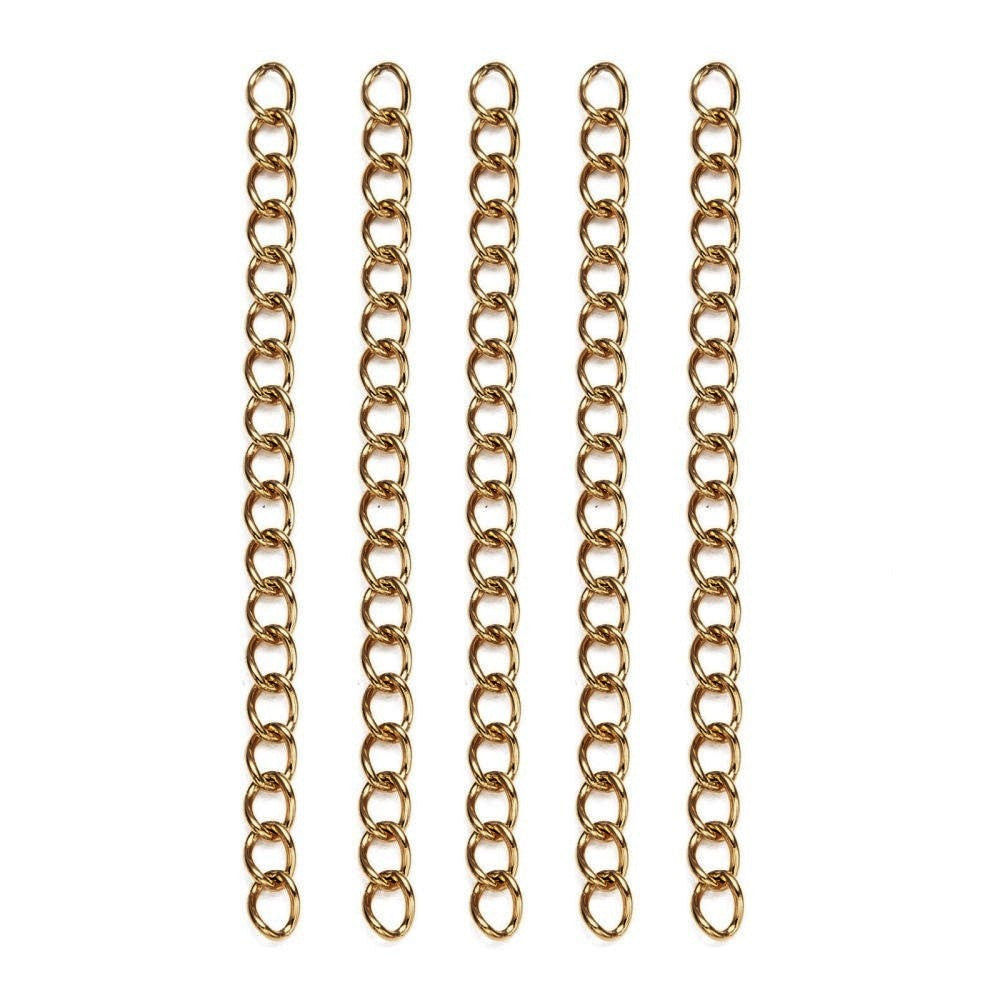 2meters Stainless Steel Extension Chain Golden/steel - Temu