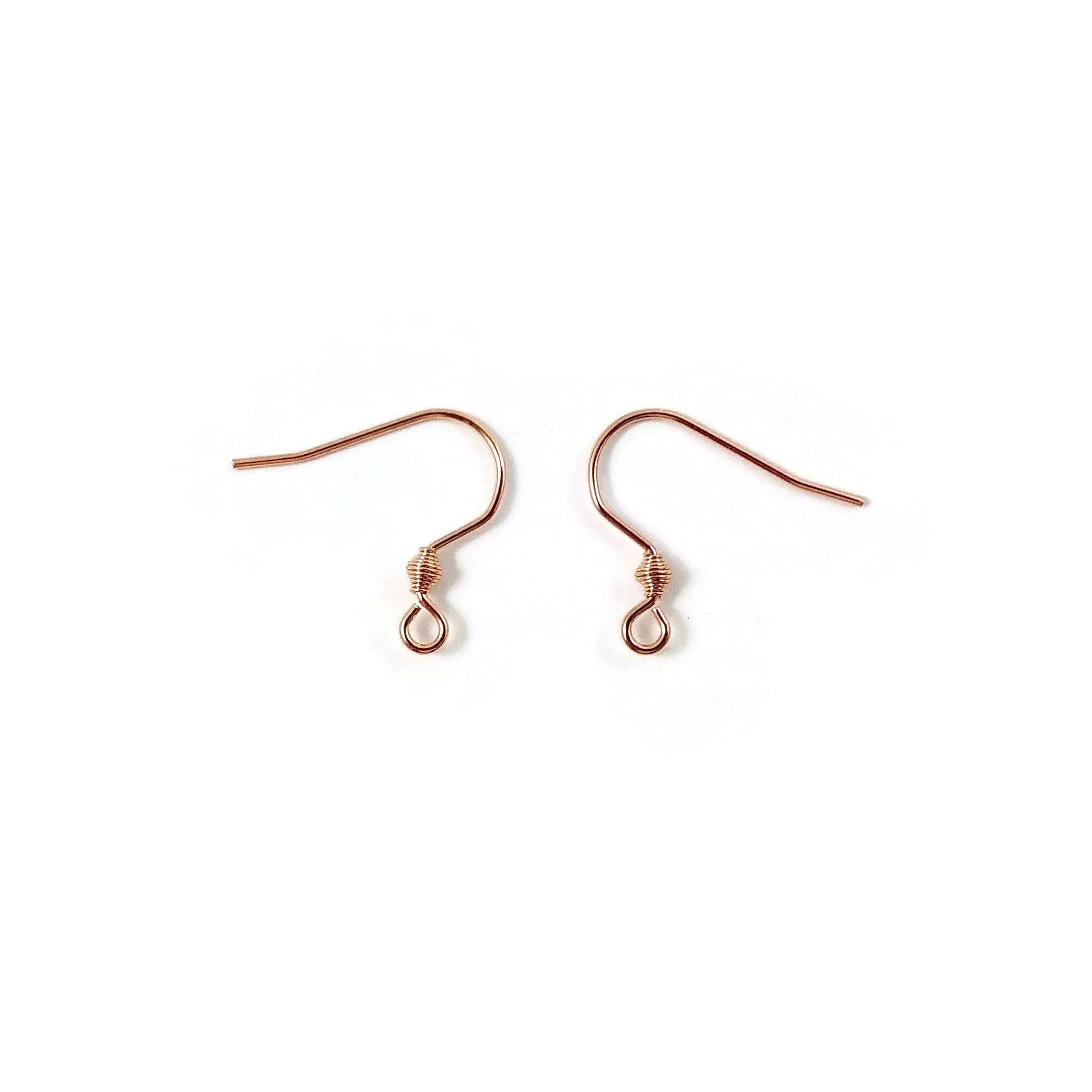  100 Pairs Rose Gold Color Earwires French Earring Hooks/Dangle Earring  Findings Jewelry Making DIY (EH-1007-RG1)