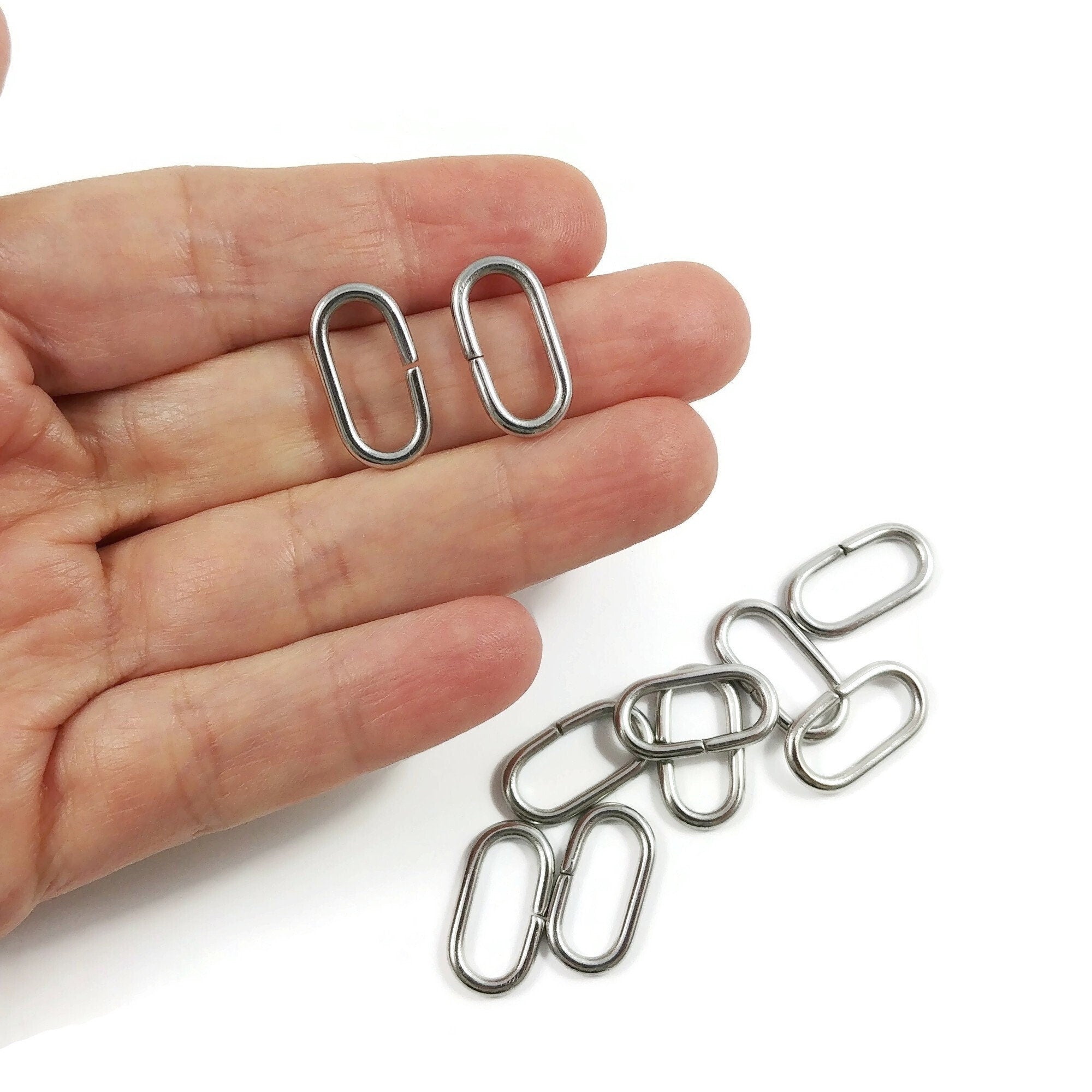 100 Pieces - 304 Stainless Steel Jump Rings - 20mm - 12 Gauge (2mm  Thickness) 