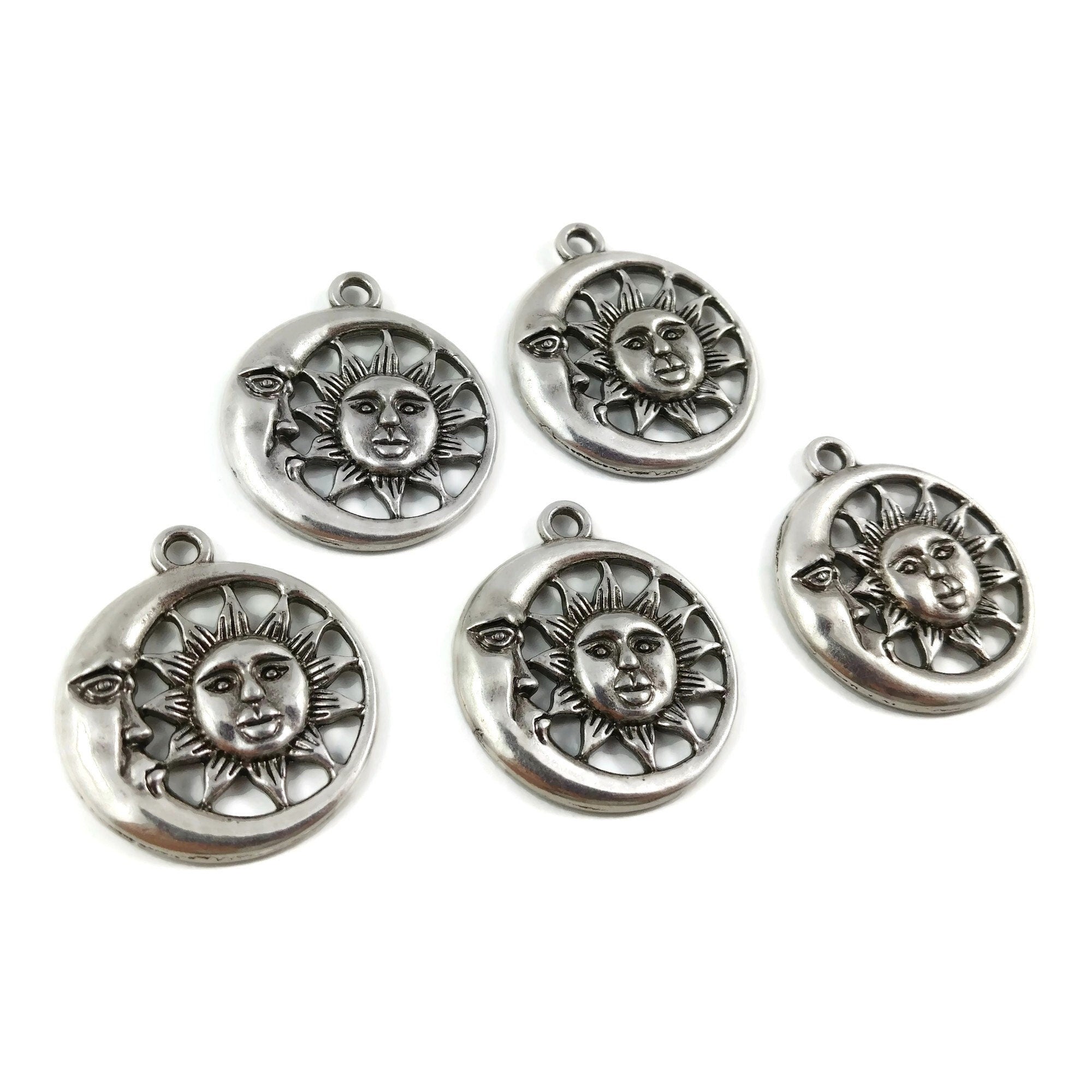 60pcs Unhappy Cat Antique Silver Charms for jewelry making