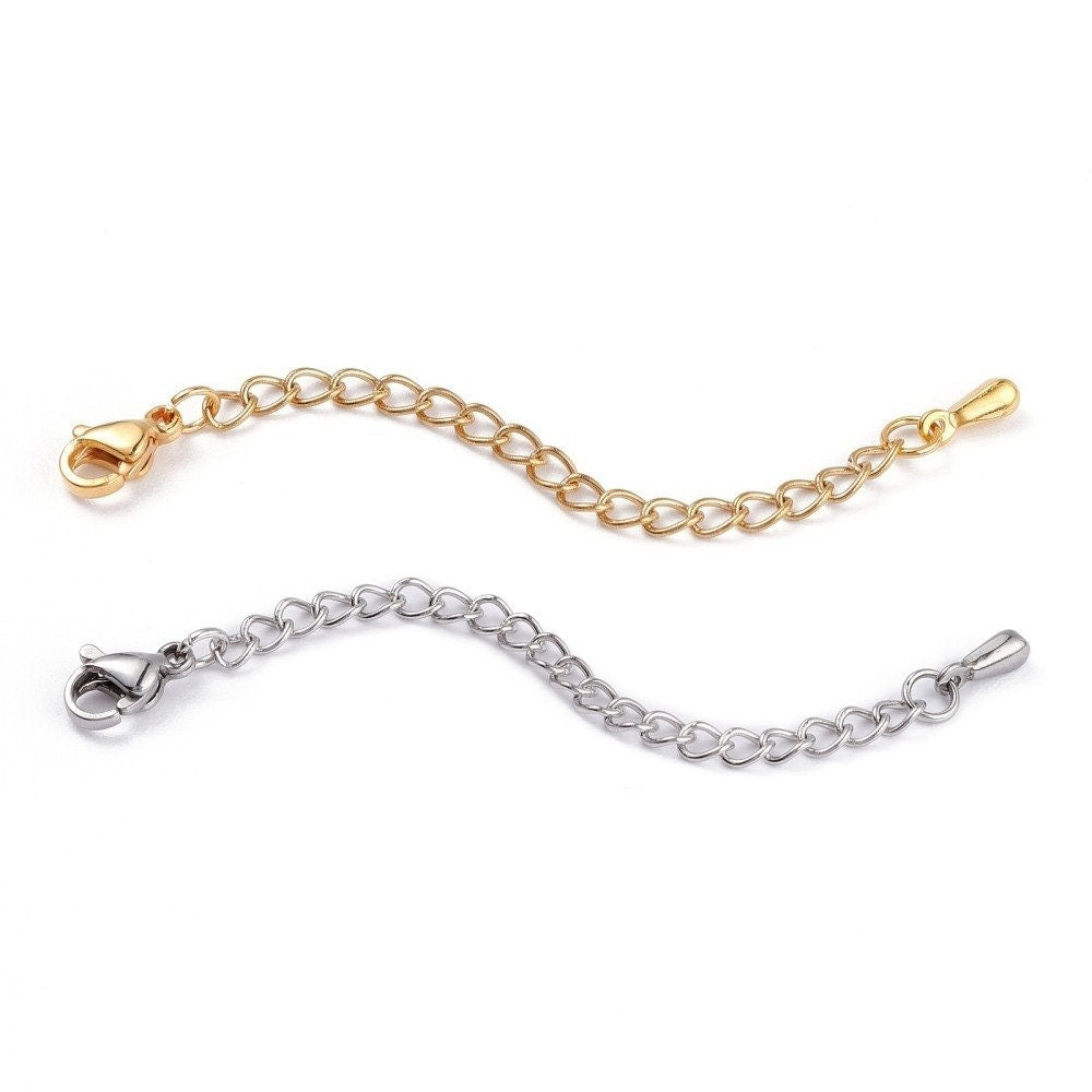  Sarkoyar 5Pcs Chain Extenders for Necklaces,Gold