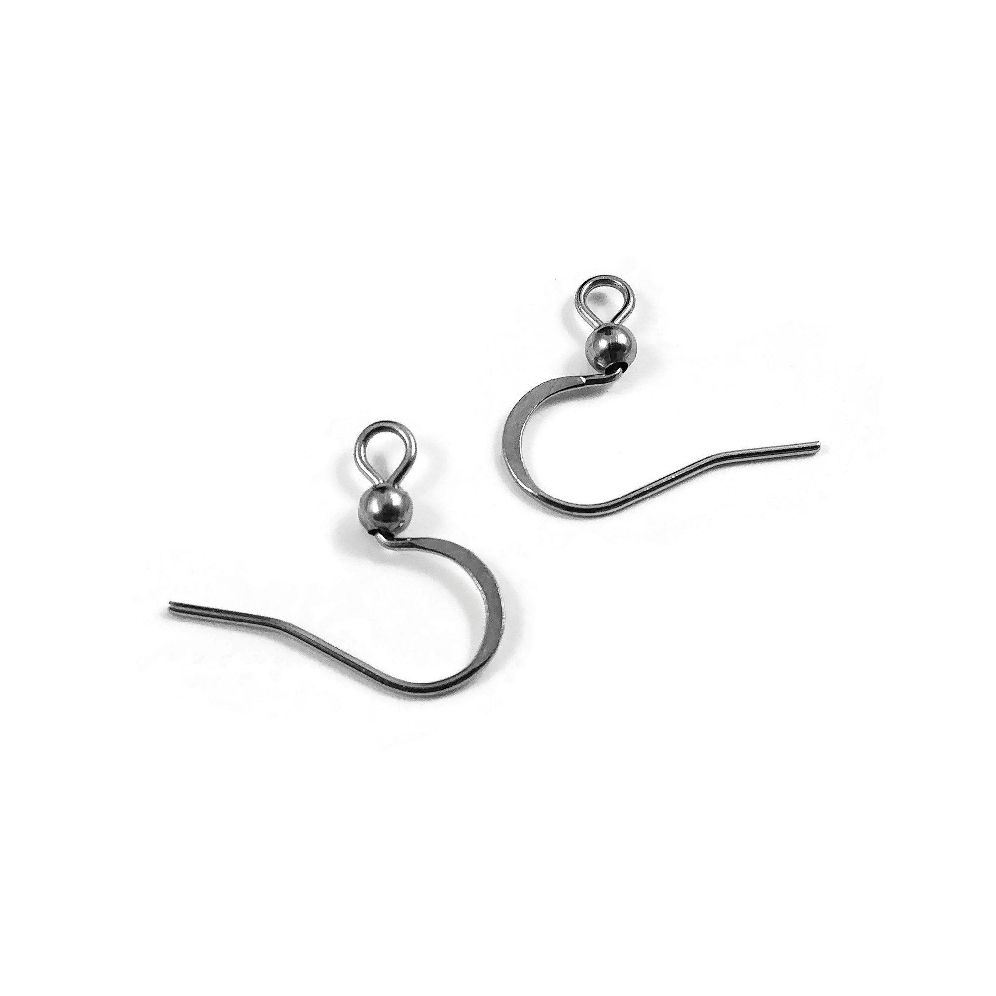2/10x Stainless Steel Lever Back Earring Hooks, Hypoallergenic Silver Tone  French Earring Locking Wire Hooks W/open Loop D180 