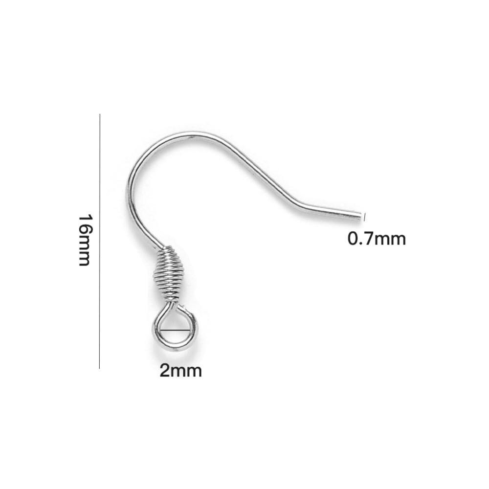 Lokehetao 180pcs Earring Making Kit Earring Hooks Hypoallergenic Earring Hooks Stainless Steel French Earring Hooks Wire Ear Ball Hooks with Pendant C