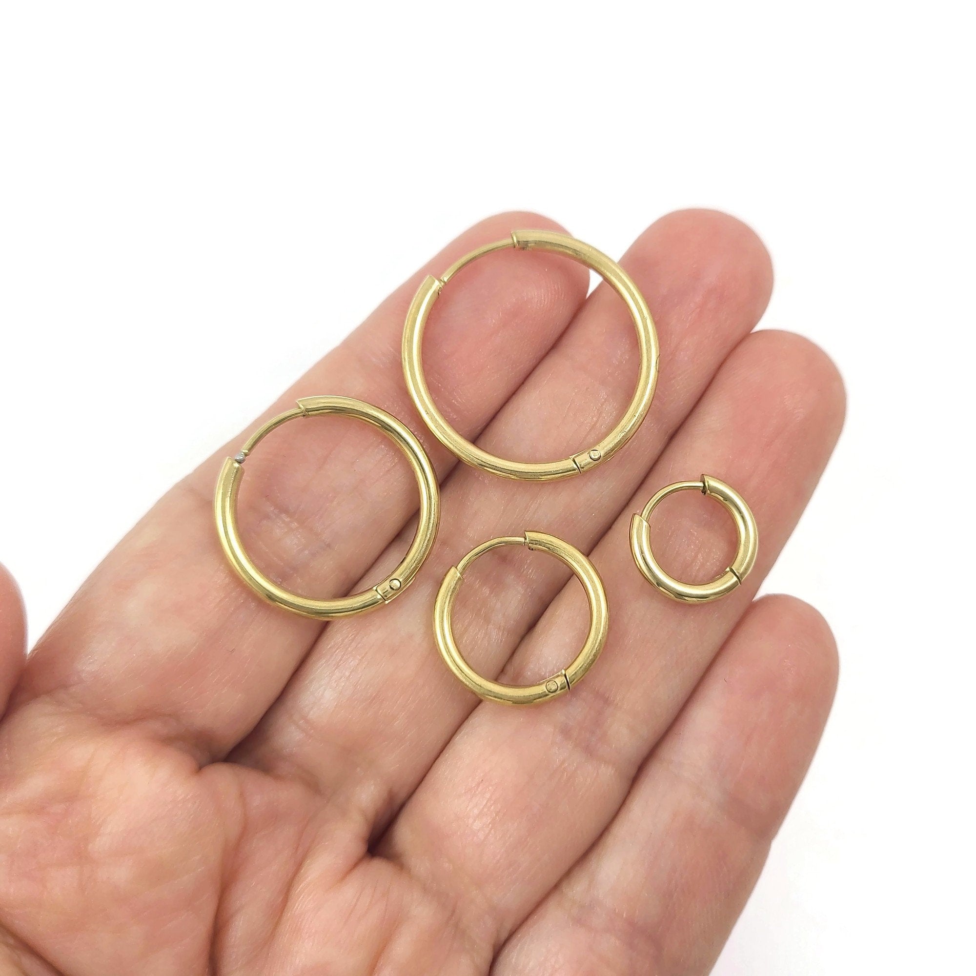 Leverback Earring Hooks Real 18k Gold Plated Stainless Steel - Temu