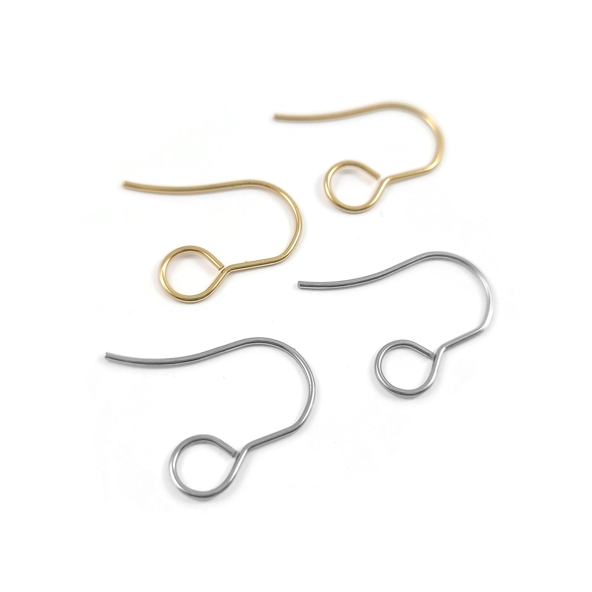 100 x Stainless Steel Earring Hooks Gold Color Tarnish Free Earring  Findings Hypoallergenic Ear Wires Wholesale