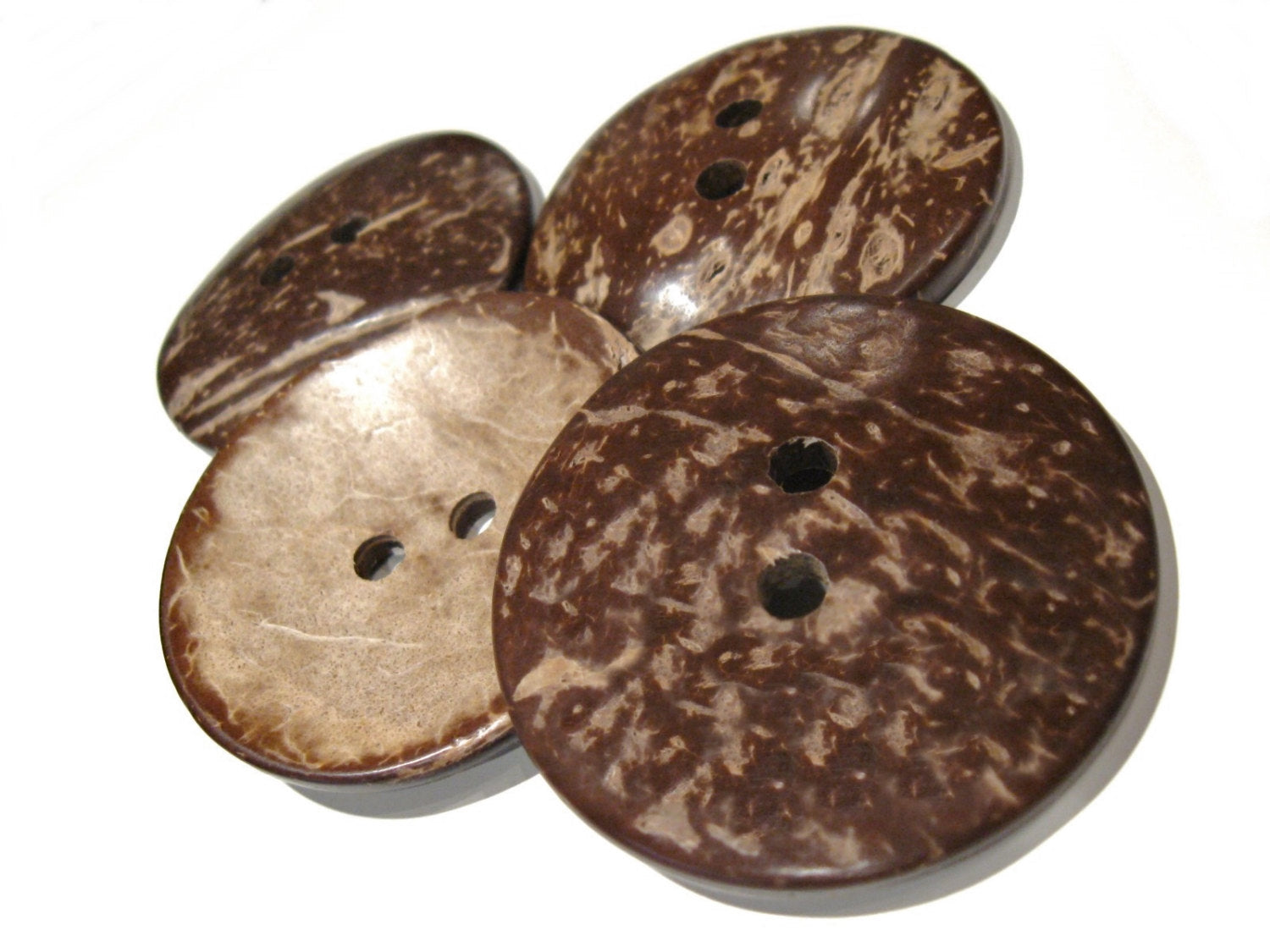 Best Deal for 25MM Dark Brown Flat Coconut Shell Buttons 40L 1 inch Knit