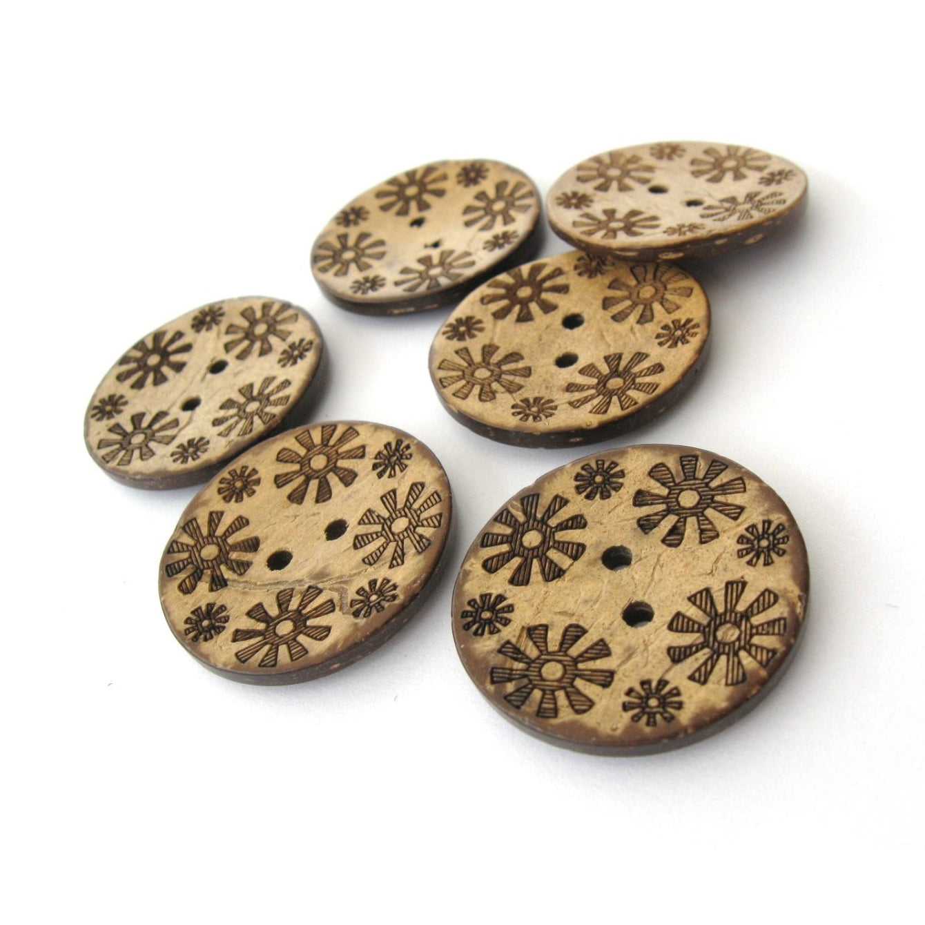 Best Deal for 25MM Dark Brown Flat Coconut Shell Buttons 40L 1 inch Knit