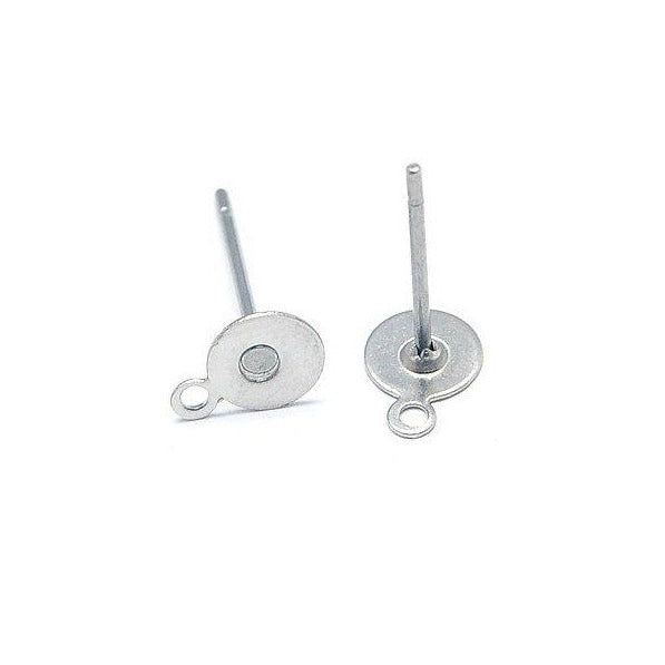 Earring Posts Stainless Steel Hypoallergenic, 420Pcs 4mm/6mm Steel