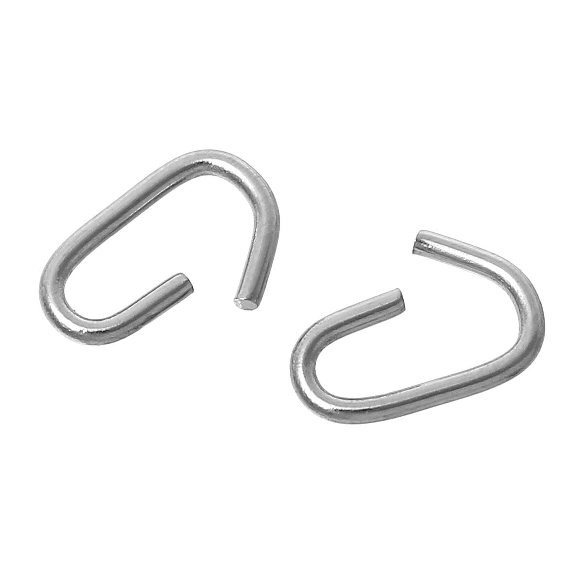 10/50x Open Jump Rings, Stainless Steel 7mm Jump Ring Clasp Connectors B321