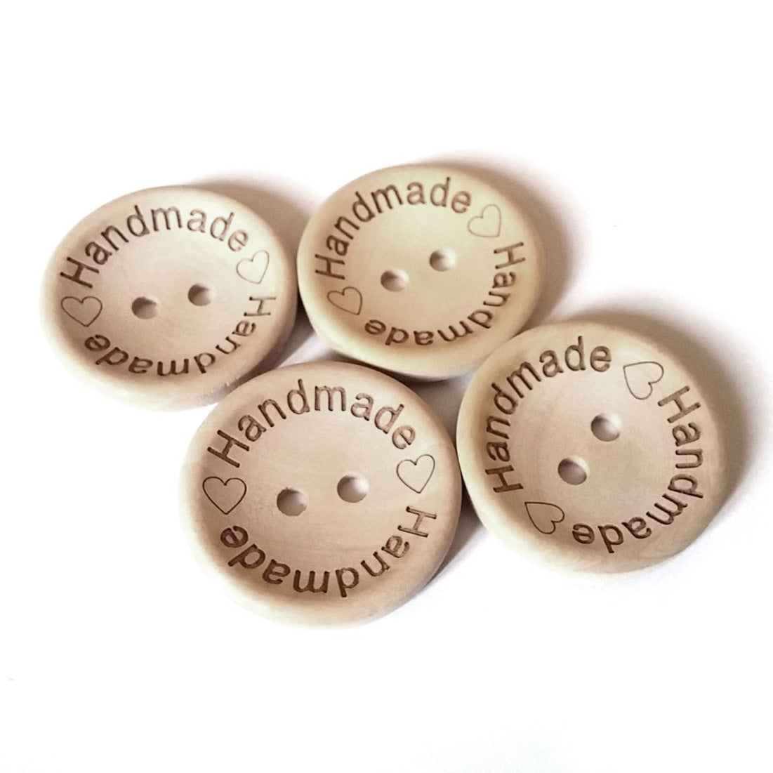 15mm wooden sewing buttons - 3 colors available