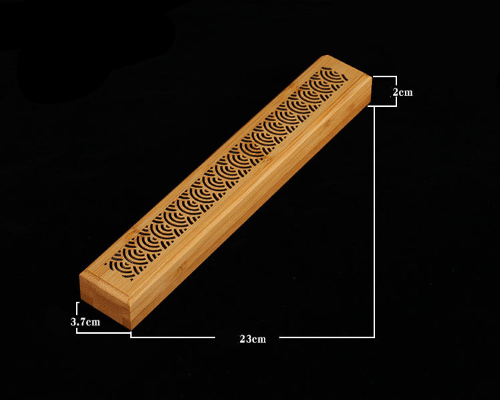 Dimensions de nos porte encens en bois de bambou