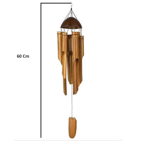 Dimensioni del nostro campanello a vento in bambù a 6 rami