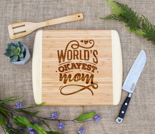 Mom The Heart Of The Family Two Tone Cutting Board – Board