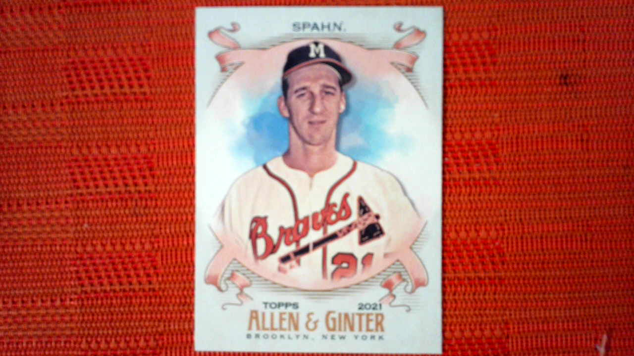 2021 Topps Allen & Ginter: #59 Warren Spahn - Milwaukee Braves