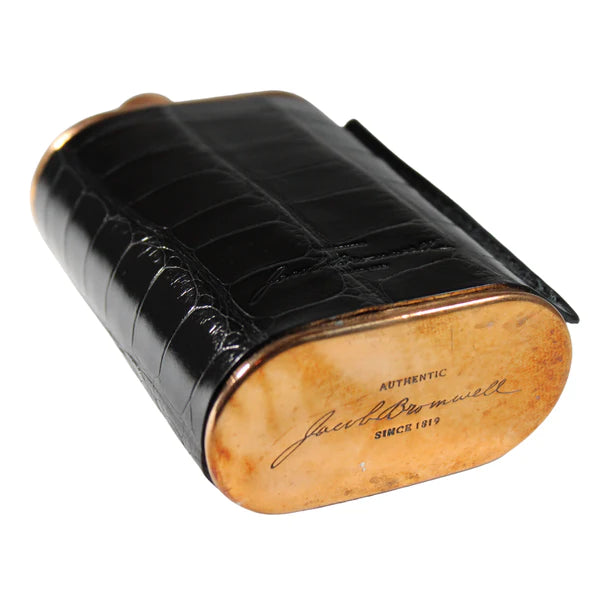 Jacob Bromwell Black Alligator Flask Sleeve