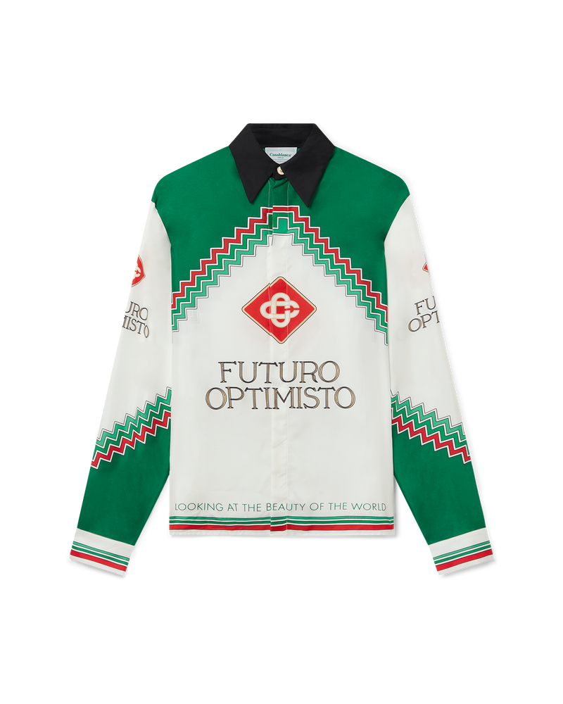 Futuro Optimisto Silk Shirt | Casablanca Paris
