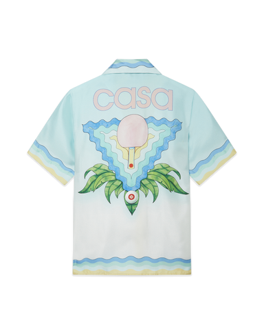 CASABLANCA - SILK SATIN PING PONG MONOGRAM PRINT SHIRT - Eleonora Bonucci