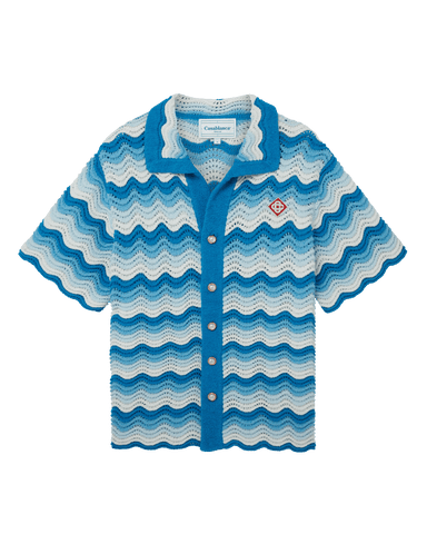 Wavy Gradient Crochet Shirt | Casablanca Paris – Casablanca Paris