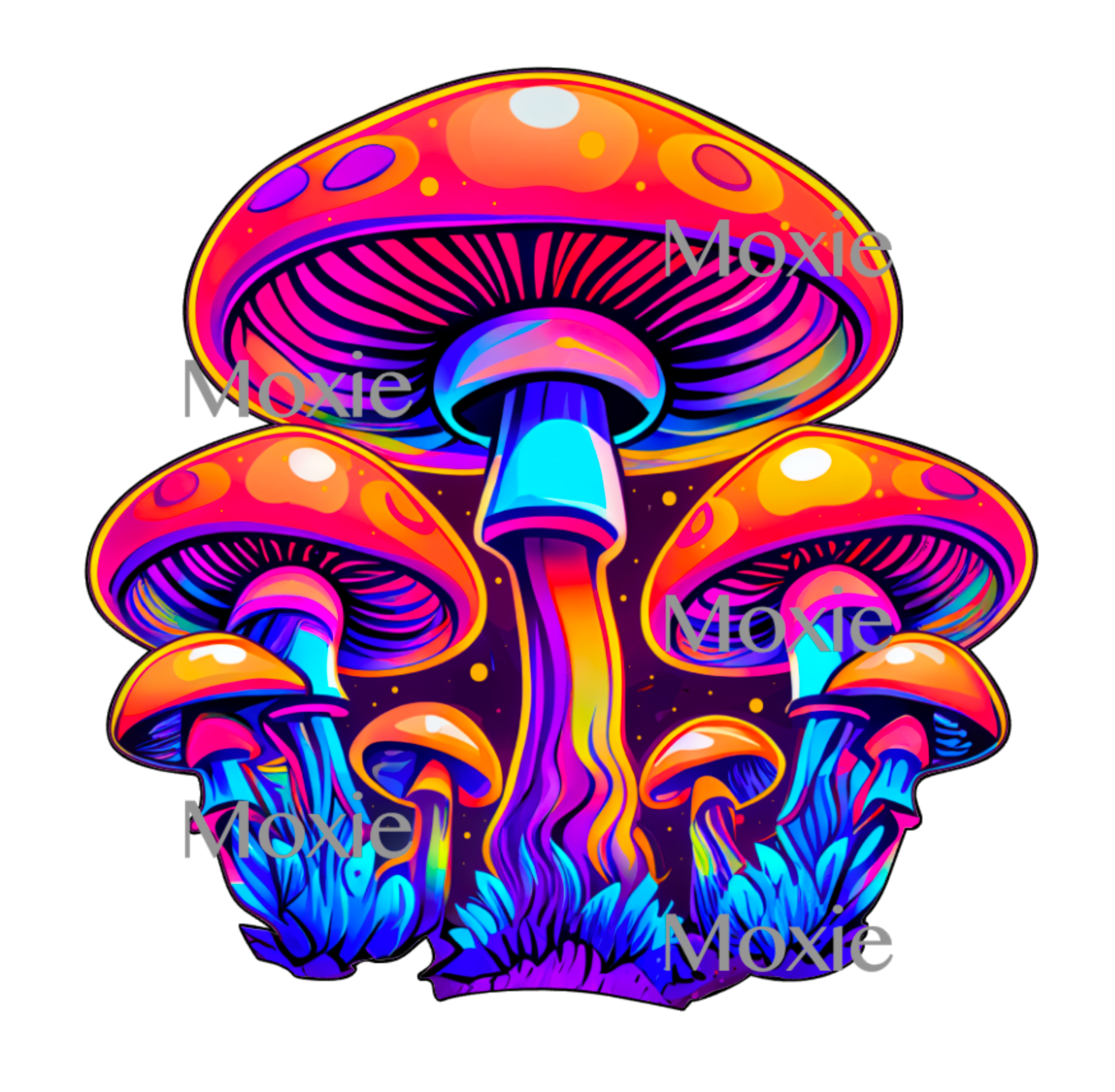 Trippy Mushrooms Decal & Acrylic Blank COMBO – Moxie Vinyls