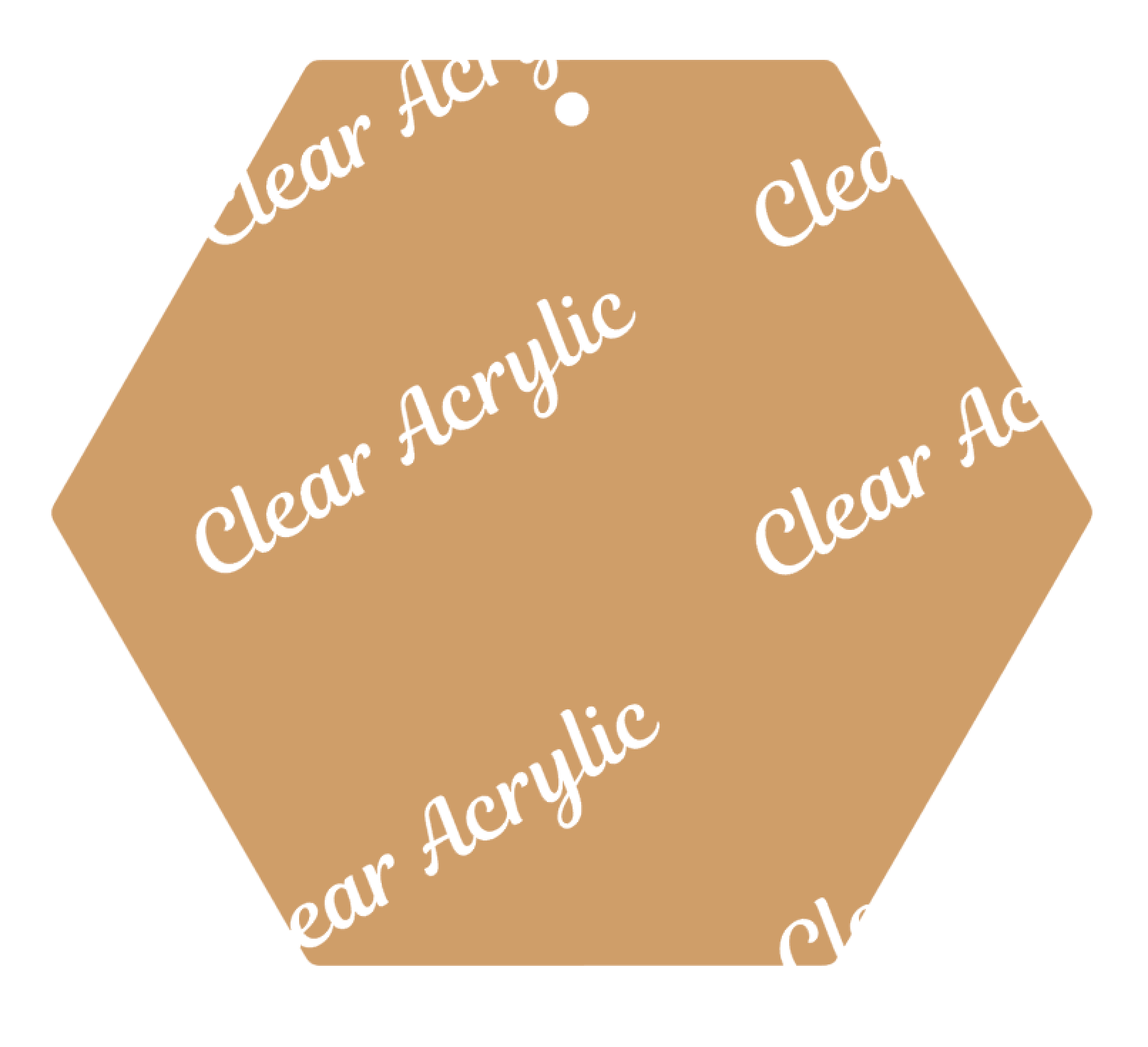 Download Hexagon Shape Acrylic Key Chain Blank - Moxie Vinyls