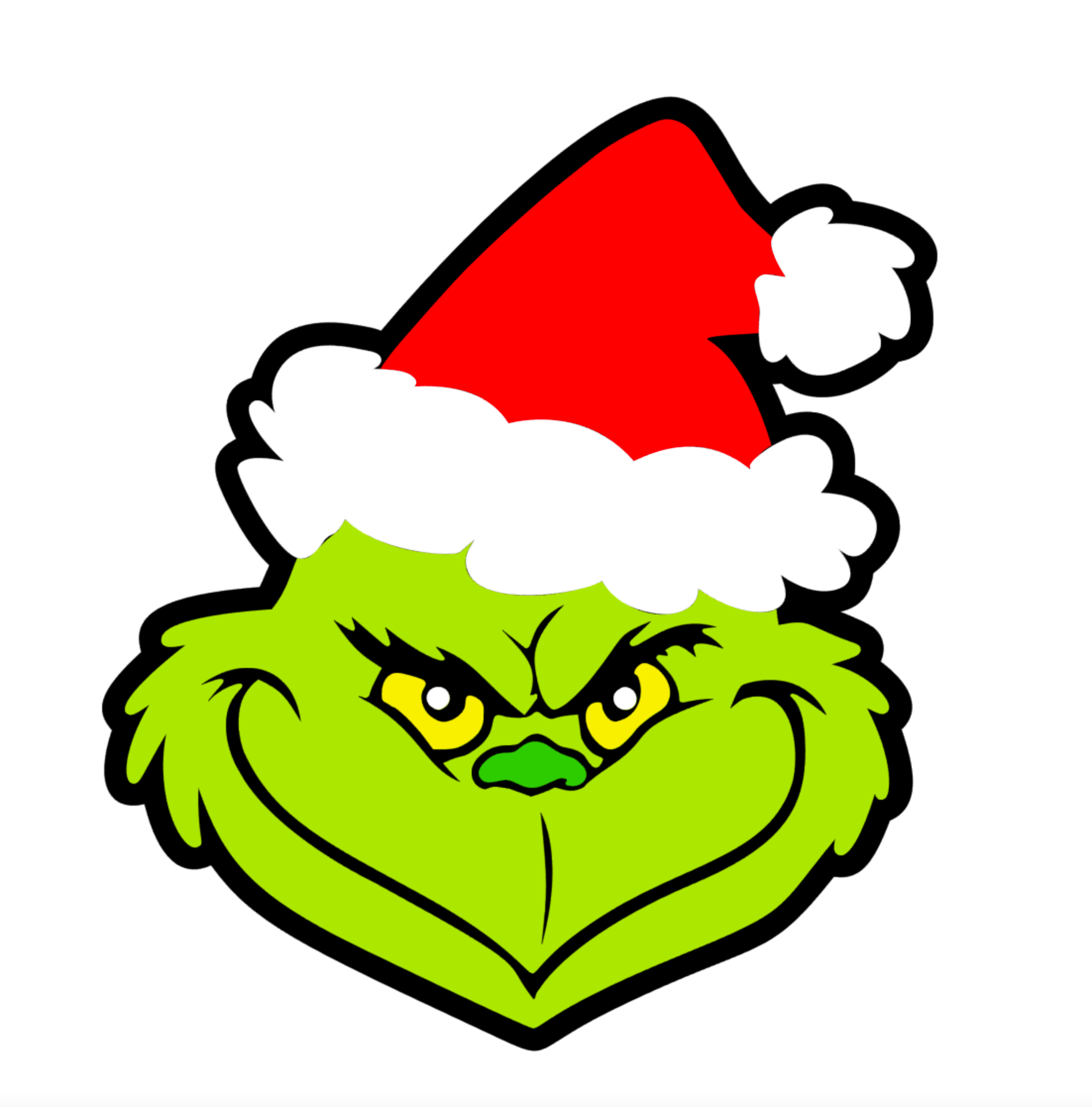 Grinch Santa Hat Acrylic Blanks for Holiday Crafts – Moxie Vinyls