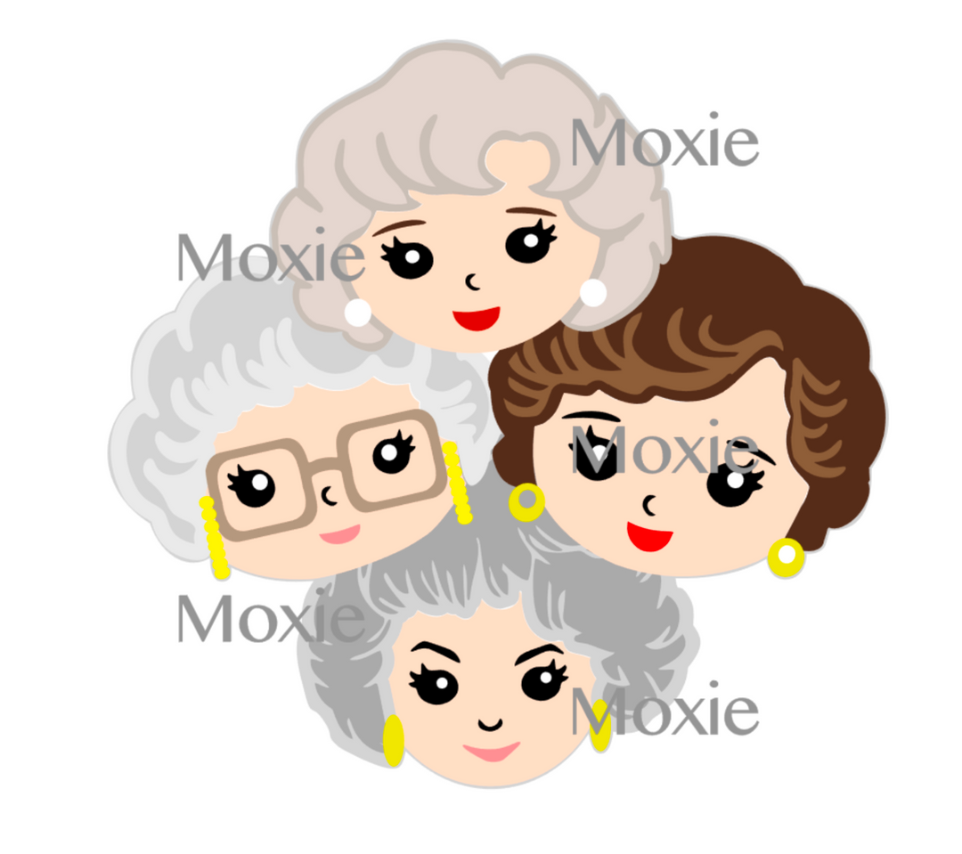 Golden Girls Decal And Acrylic Blank Combo Moxie Vinyls 