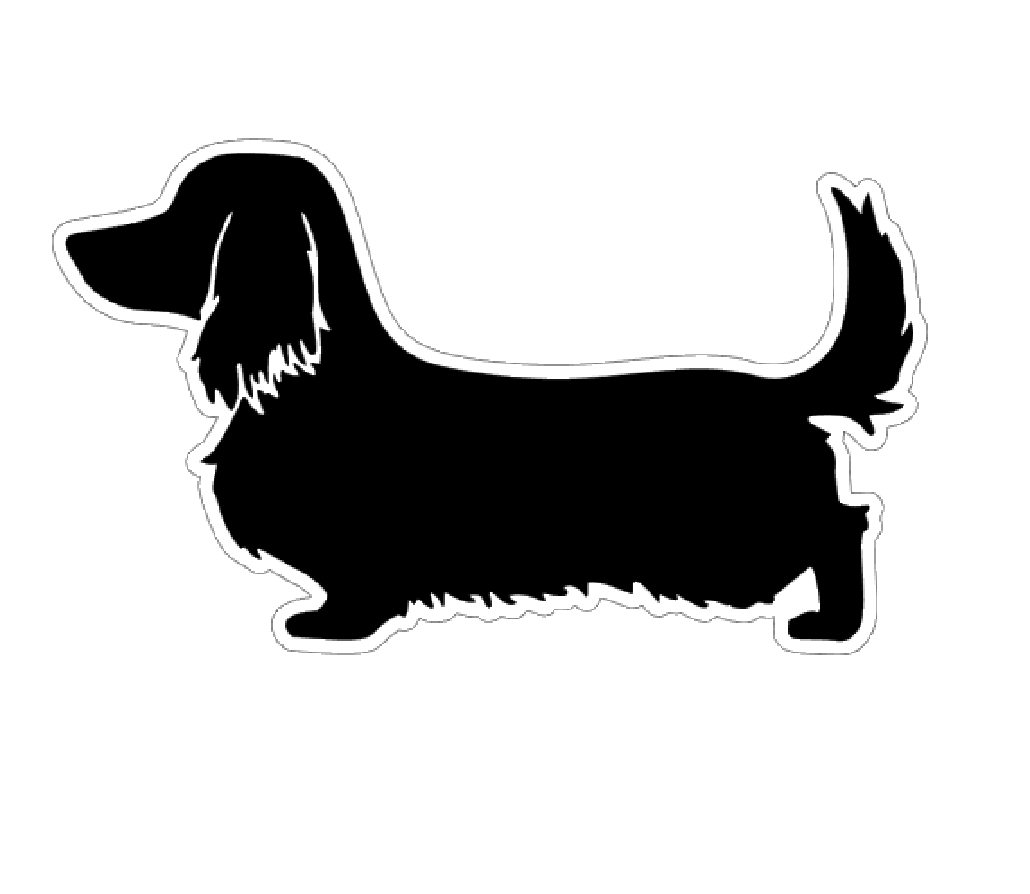 Long Hair Dachshund Acrylic Blank – Moxie Vinyls