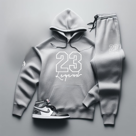 Men's Grey Sneaker Sweatsuit To Match Air Jordan Retro 11 Cool Grey.