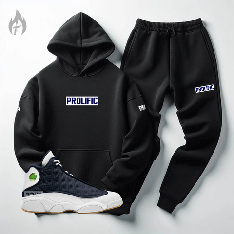 Men's Sweatsuit To Match Air Jordan 13 Midnight Navy