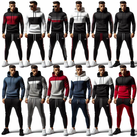 colorway and design options for men's sweatsuits